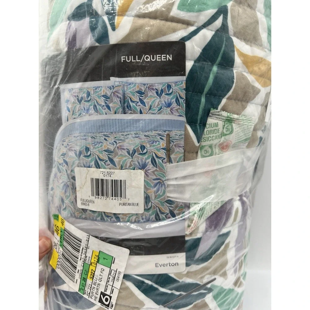 JCPenney Home Expressions Everton Quilt Set Full Queen Puritan Blue New Sealed